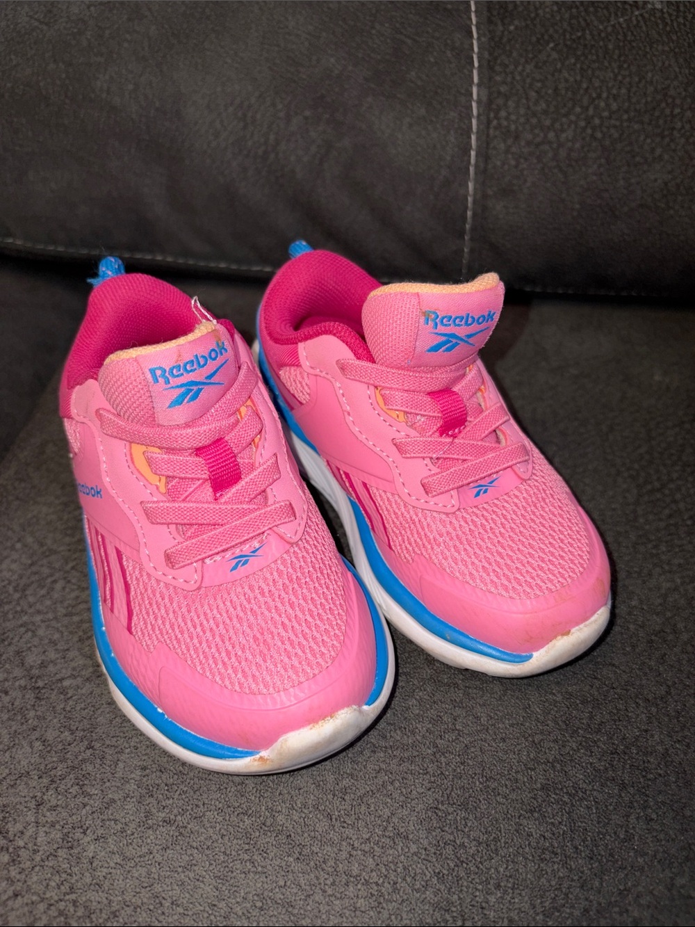 Reebok Kids Pink and Blue Mesh Athletic Sneakers